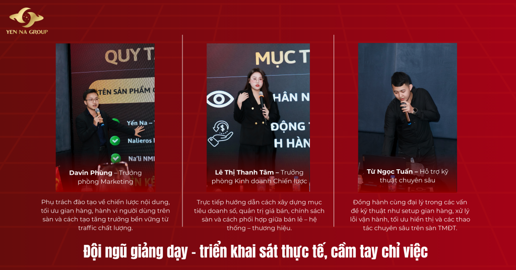 Yến Na Group triển khai khóa học “Trở thành doanh chủ sàn TMĐT” – Sau 1 tháng, nhiều đại lý bứt phá doanh số dưới sự dẫn dắt của Chủ tịch Nguyễn Thị Mỹ Lệ và đội ngũ công ty Đội Ngũ Giảng Dạy Yến Na Group